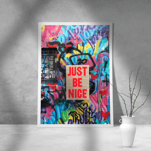 Εκτύπωση σε Αφίσα Χαρτί Just Be Nice