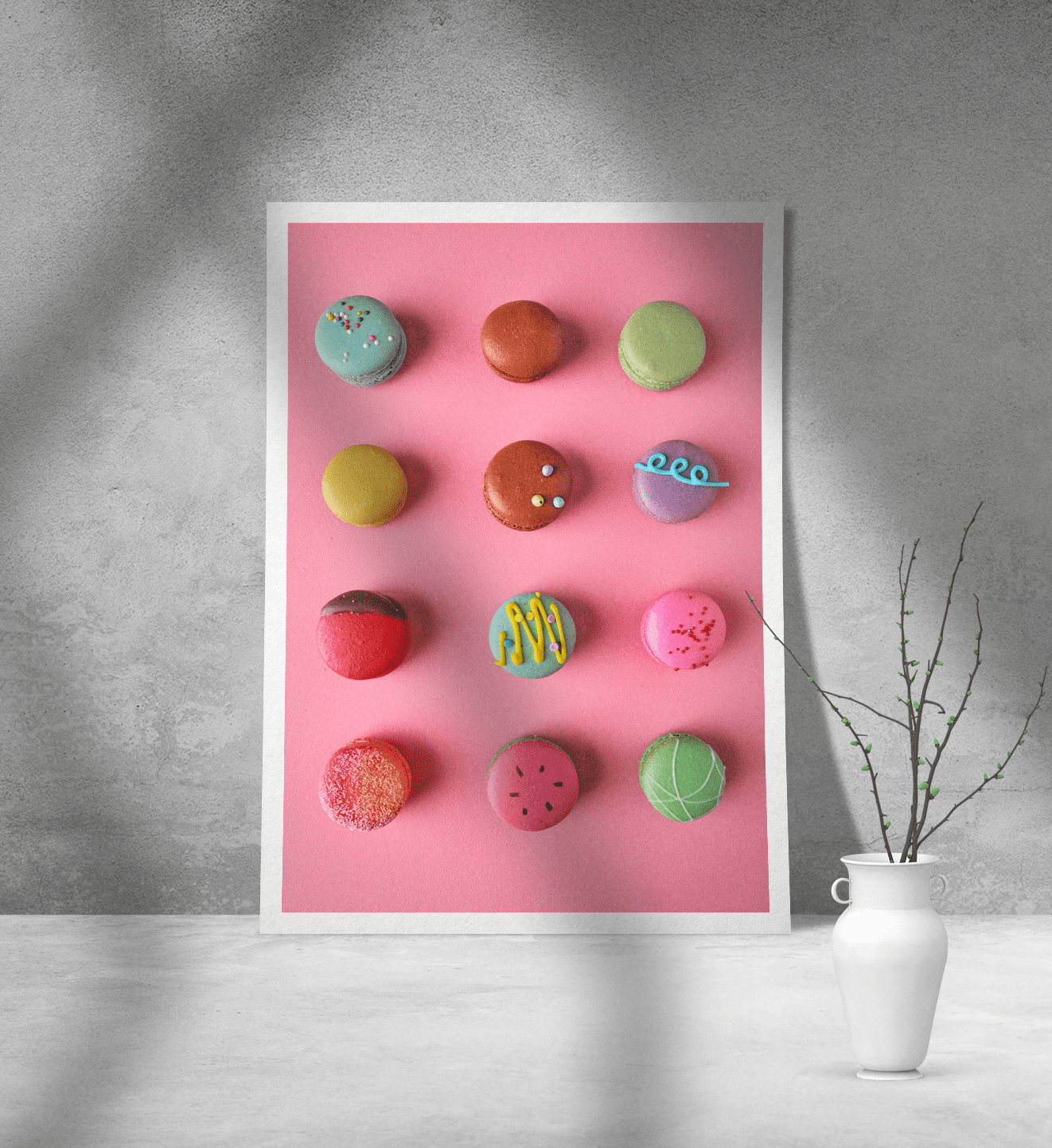 Εκτύπωση σε Αφίσα Χαρτί Colorful Macarons