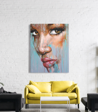 Πίνακας σε Καμβά : Abstract Woman Face