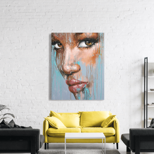 Πίνακας σε Καμβά : Abstract Woman Face