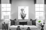 Πίνακας σε Καμβά : Black and White Ink Art