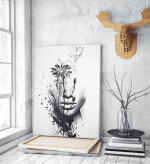 Πίνακας σε Καμβά : Black and White Ink Art