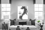 Πίνακας σε Καμβά : Abstract Woman Portrait Watercolor