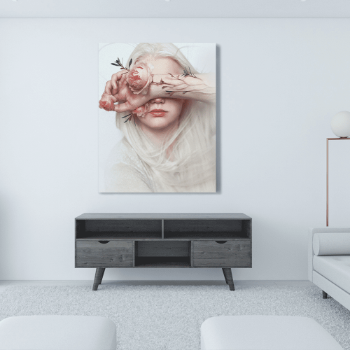 Πίνακας σε Καμβά : Lady With Flowers