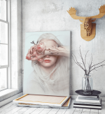 Πίνακας σε Καμβά : Lady With Flowers