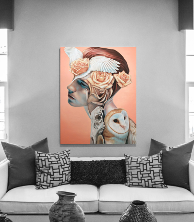 Πίνακας σε Καμβά : Abstract Men Portrait
