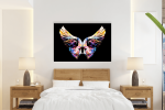 Πίνακας σε Καμβά : Abstract Colorful Wings - Faces