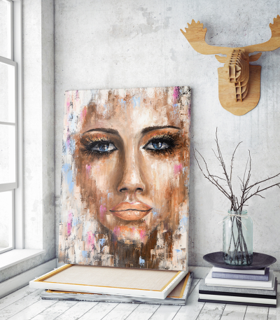Πίνακας σε Καμβά : Woman Portrait Painting