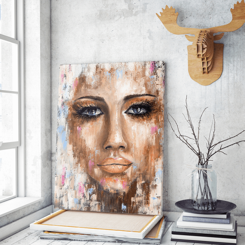 Πίνακας σε Καμβά : Woman Portrait Painting