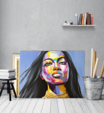 Πίνακας σε Καμβά : Abstract Colorful Woman Portrait