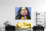 Πίνακας σε Καμβά : Abstract Colorful Woman Portrait