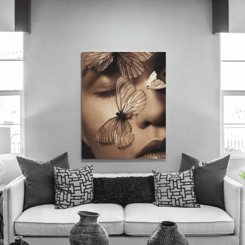 Πίνακας σε Καμβά : Butterfly Woman Portrait
