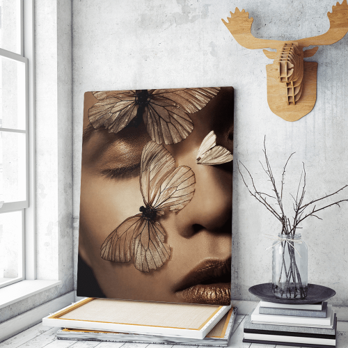 Πίνακας σε Καμβά : Butterfly Woman Portrait