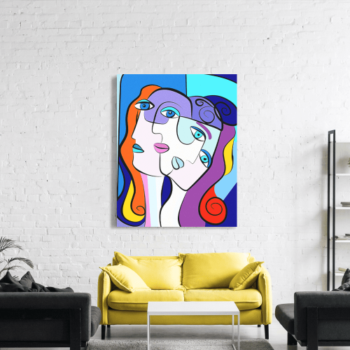 Πίνακας σε Καμβά : cubism colorful painting