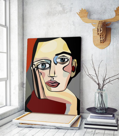 Πίνακας σε Καμβά : Cubism Portrait