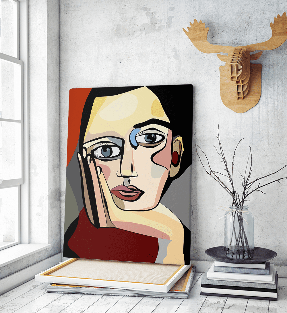Πίνακας σε Καμβά : Cubism Portrait