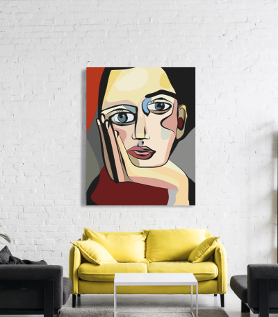 Πίνακας σε Καμβά : Cubism Portrait
