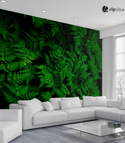 Αυτοκόλλητη Ταπετσαρία Τοίχου 3d : Green Leaves