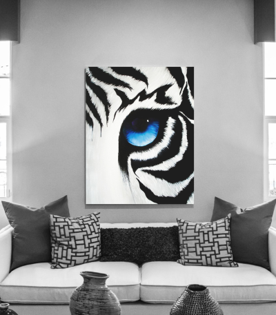 Πίνακας σε Καμβά : White Tiger