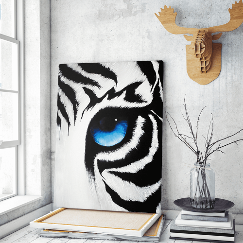 Πίνακας σε Καμβά : White Tiger