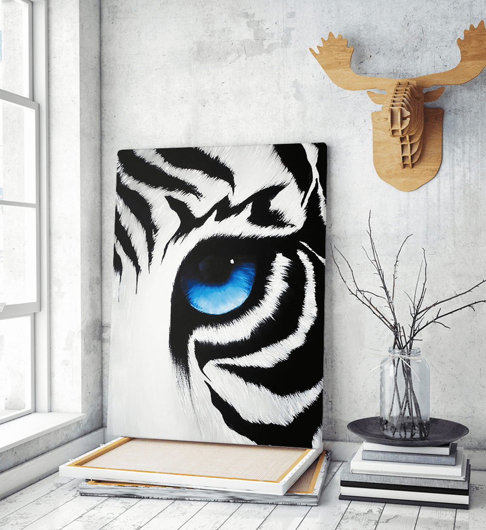 Πίνακας σε Καμβά : White Tiger