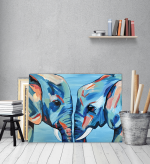 Πίνακας σε Καμβά : Blue Elephant Love