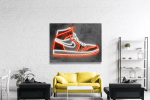 Πίνακας σε Καμβά :Jordan Sneaker Neon Art