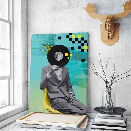 Πίνακας σε Καμβά : Vinyl Abstract Art