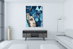 Πίνακας σε Καμβά : Blue Orchid Woman Portrait