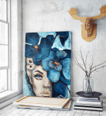 Πίνακας σε Καμβά : Blue Orchid Woman Portrait