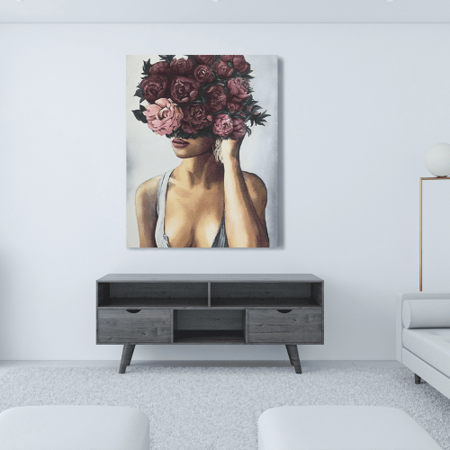 Πίνακας σε Καμβά : Floral Lady Canvas Art