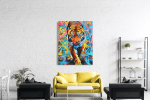 Πίνακας σε Καμβά : Colorful Tiger Art