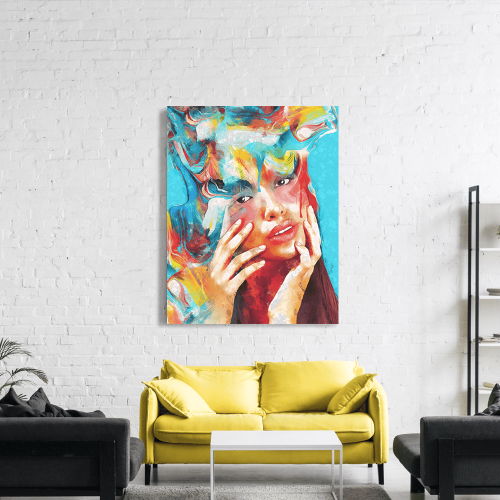 Πίνακας σε Καμβά : Colorful Lady Portrait
