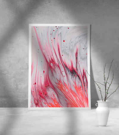 Εκτύπωση σε Αφίσα Χαρτί Abstract Pink
