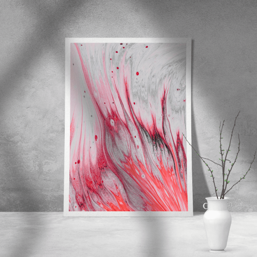 Εκτύπωση σε Αφίσα Χαρτί Abstract Pink