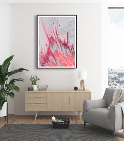 Εκτύπωση σε Αφίσα Χαρτί Abstract Pink