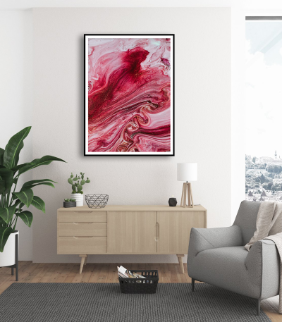 Εκτύπωση σε Αφίσα Χαρτί Abstract Pink 02
