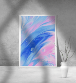 Εκτύπωση σε Αφίσα Χαρτί Abstract Pink Blue Art