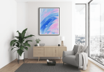 Εκτύπωση σε Αφίσα Χαρτί Abstract Pink Blue Art
