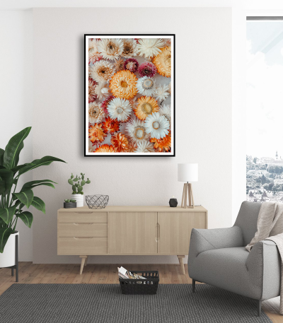 Εκτύπωση σε Αφίσα Χαρτί White and Orange Flowers