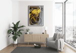 Εκτύπωση σε Αφίσα Χαρτί Yellow Flowers and Bike
