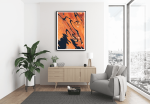 Εκτύπωση σε Αφίσα Χαρτί Orange Abstract