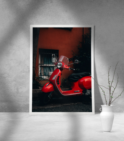 Εκτύπωση σε Αφίσα Χαρτί Red Vespa