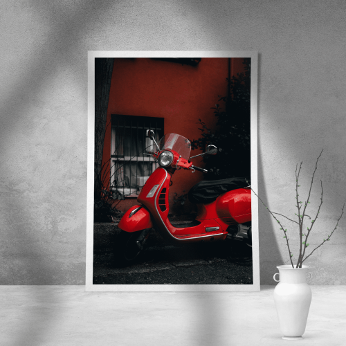 Εκτύπωση σε Αφίσα Χαρτί Red Vespa