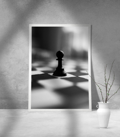 Εκτύπωση σε Αφίσα Χαρτί Chess black and white