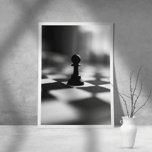 Εκτύπωση σε Αφίσα Χαρτί Chess black and white