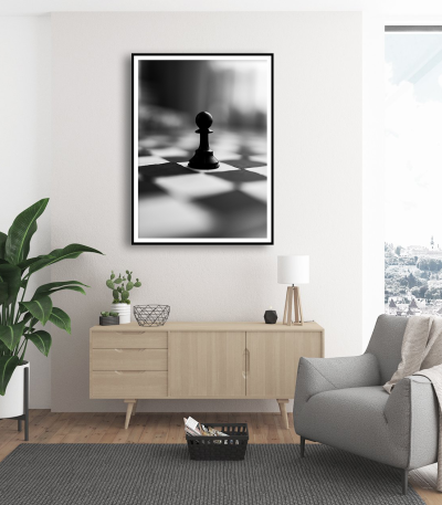 Εκτύπωση σε Αφίσα Χαρτί Chess black and white
