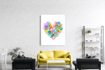 Πίνακας σε Καμβά : Colorful Hand Heart