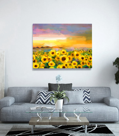 Πίνακας σε Καμβά : Sun Flowers Painting