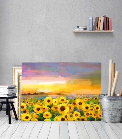 Πίνακας σε Καμβά : Sun Flowers Painting